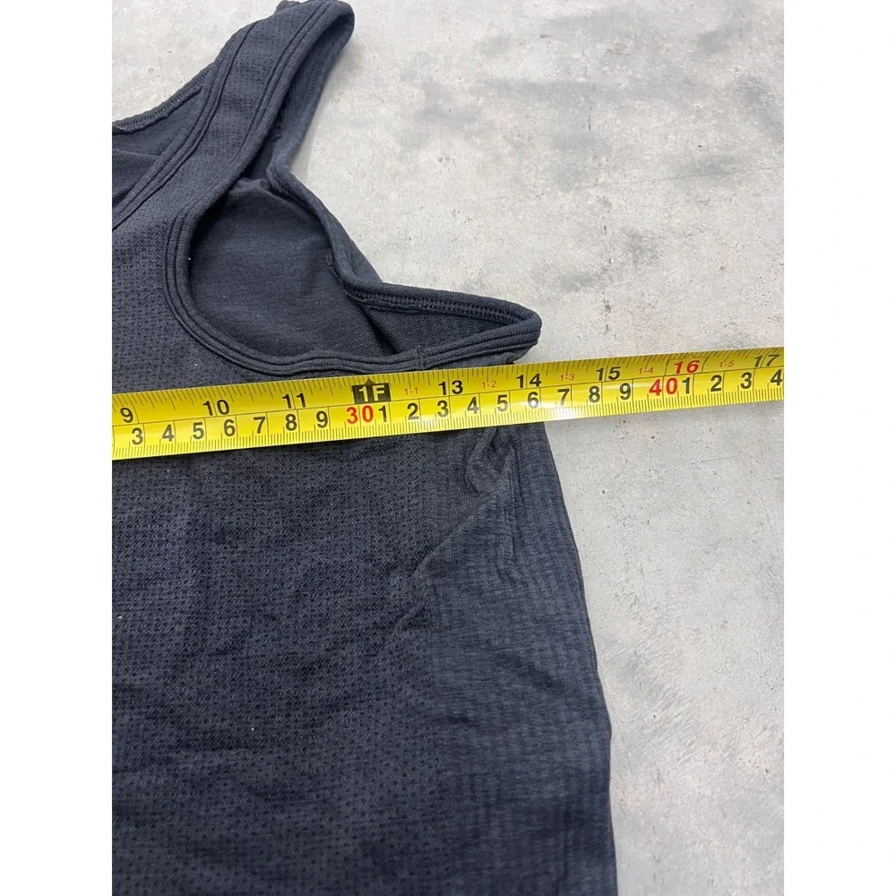 Lululemon Tank Top Size 4 Women's Black Mesh Racerback Activewear Yoga Workout